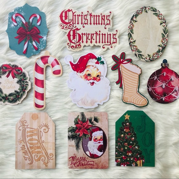 Classic Vintage Christmas Ephemera Tags 11 pc - Picture 15 of 16